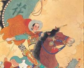 Mulan on horseback